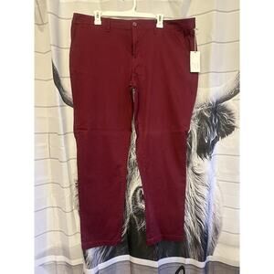 A New Day Women’s Casual Mid Rise Pants Size 18 NWT Burgundy